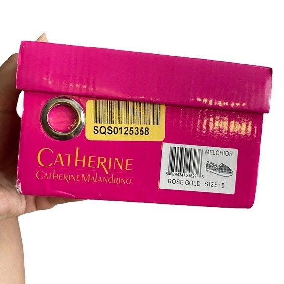 Catherine Malandrino Size 6 Melchior Espadrille Slip On Loafers Rose Gold NWT - Picture 3 of 10